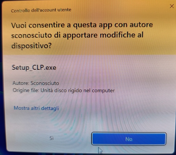 Controllo dell'account utente