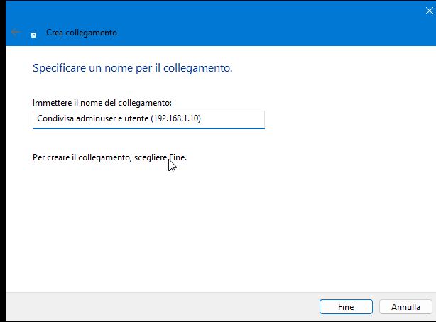 Condivisa adminuser e utente